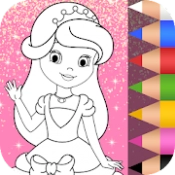 Princess Coloring Book Glitter & Girls Dress Up APK